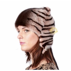 Норковая шапка "Тигр"